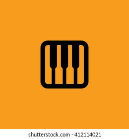piano icon vector