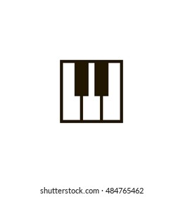 Piano icon vector, clip art. Also useful as logo, web UI element, symbol, graphic image, silhouette and illustration. Compatible with ai, cdr, jpg, png, pdf and eps.