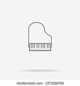 Piano icon. Vector concept illustration for design.