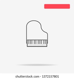 Piano icon. Vector concept illustration for design.