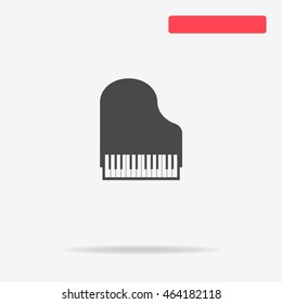 Piano icon. Vector concept illustration for design.