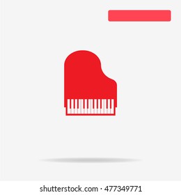 Piano icon. Vector concept illustration for design.