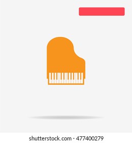 Piano icon. Vector concept illustration for design.