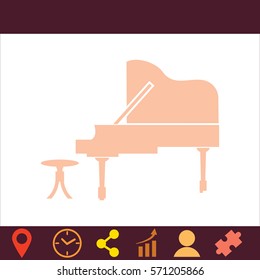 Piano  icon. Vector design.