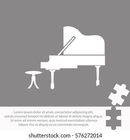 Piano  icon Vector design.