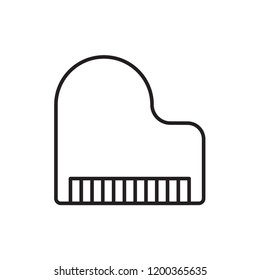 piano icon vector design. icon vector line style