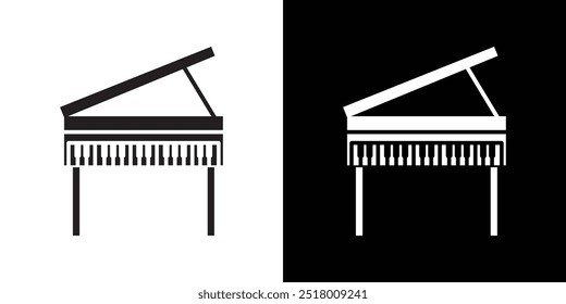 Piano icon Vector flat thin line illustration