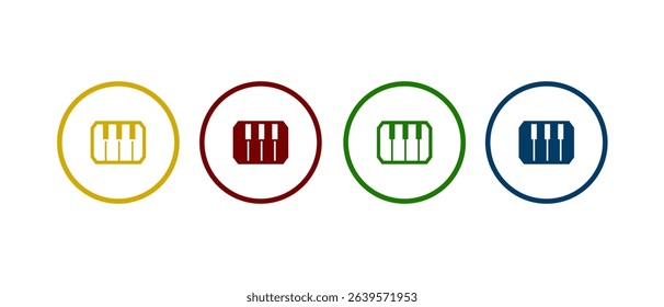 piano icon vector illustration. Colorful icon concept.	