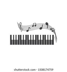 piano icon vector illustration design template