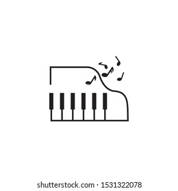 Piano icon Vector Illustration design Logo template