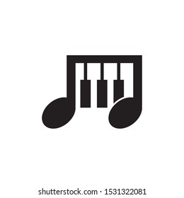 Piano icon Vector Illustration design Logo template