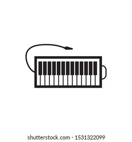 Piano icon Vector Illustration design Logo template