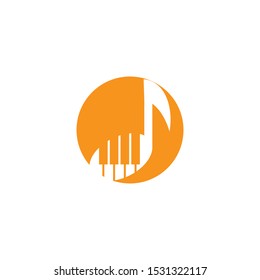 Piano icon Vector Illustration design Logo template