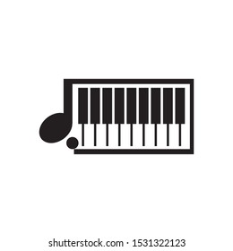Piano icon Vector Illustration design Logo template