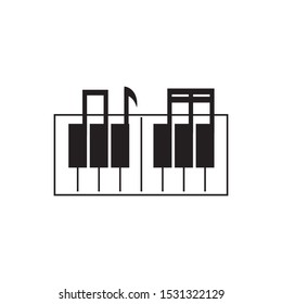 Piano icon Vector Illustration design Logo template
