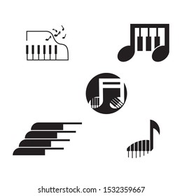 Piano icon Vector Illustration design Logo template