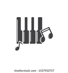 piano icon vector illustration design template