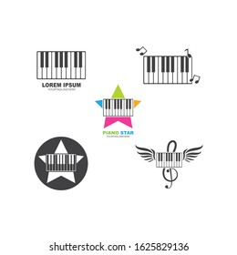 piano icon vector illustration design template