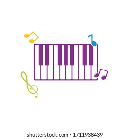 piano icon vector illustration design template