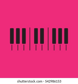 piano, icon, vector illustration eps10