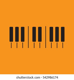 piano, icon, vector illustration eps10