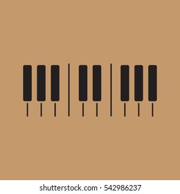 piano, icon, vector illustration eps10