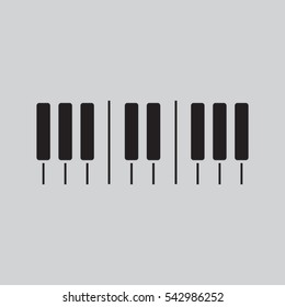 piano, icon, vector illustration eps10