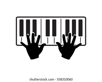 Piano, icon, vector illustration eps10