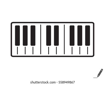 Piano, icon, vector illustration eps10