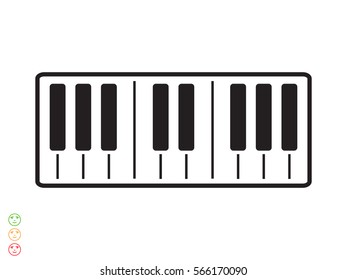 Piano, icon, vector illustration eps10