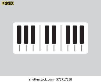 Piano, icon, vector illustration eps10