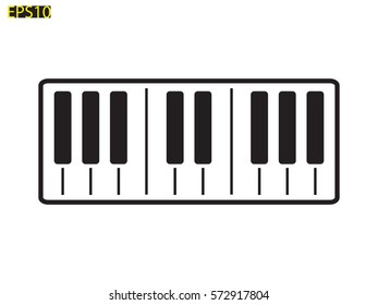 Piano, icon, vector illustration eps10
