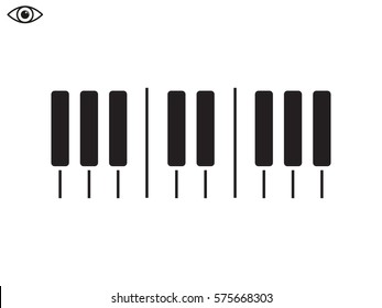 Piano, icon, vector illustration eps10