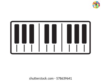 Piano, icon, vector illustration eps10
