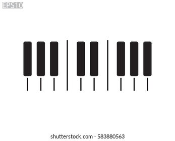 Piano, icon, vector illustration eps10