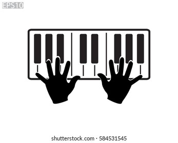 Piano, icon, vector illustration eps10