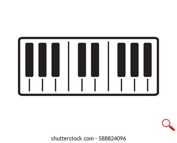 Piano, icon, vector illustration eps10