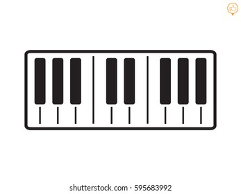 Piano, icon, vector illustration eps10