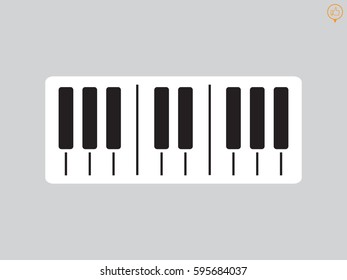 Piano, icon, vector illustration eps10