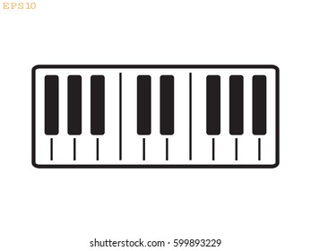Piano, icon, vector illustration eps10