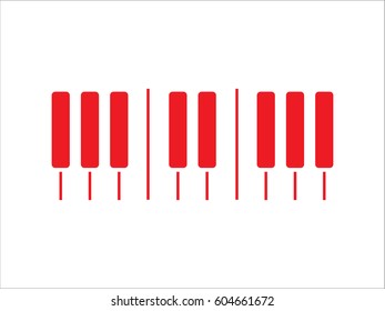 Piano, icon, vector illustration eps10