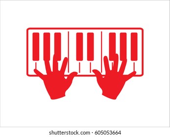 Piano, icon, vector illustration eps10