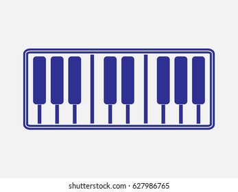Piano, icon, vector illustration eps10