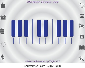 Piano, icon, vector illustration eps10