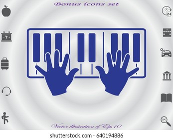 Piano, icon, vector illustration eps10