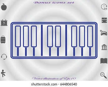 Piano, icon, vector illustration eps10