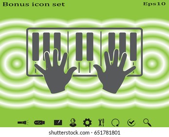 Piano, icon, vector illustration eps10