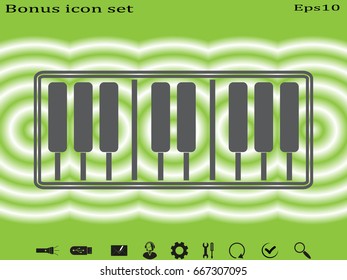 Piano, icon, vector illustration eps10