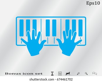 Piano, icon, vector illustration eps10