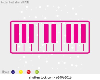 Piano, icon, vector illustration eps10